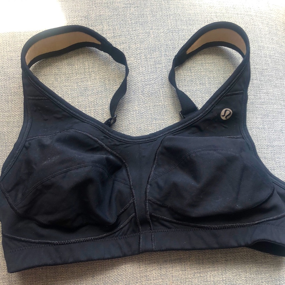 Lululemon black sports bra. Medium/High impact.